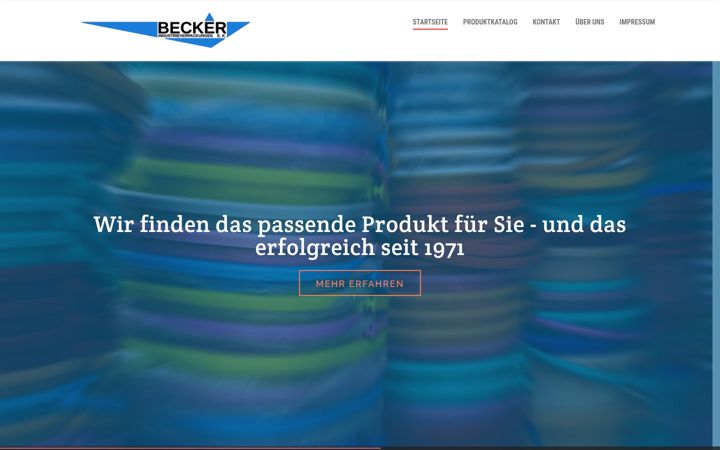 Screenshot of beckerindustrieverpackungen.de