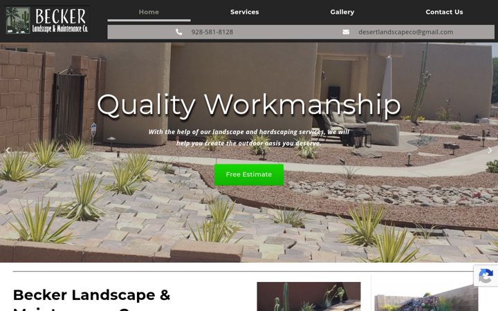 Screenshot of beckerlandscapecompany.com