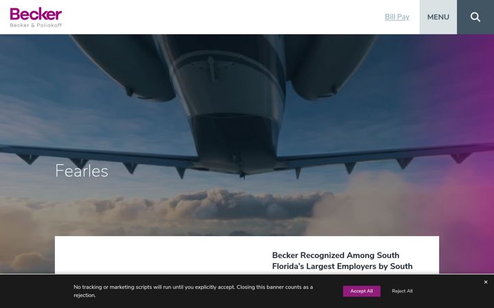 Screenshot of beckerlawyers.com