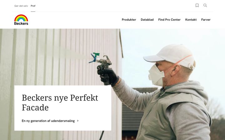 Screenshot of beckers.dk