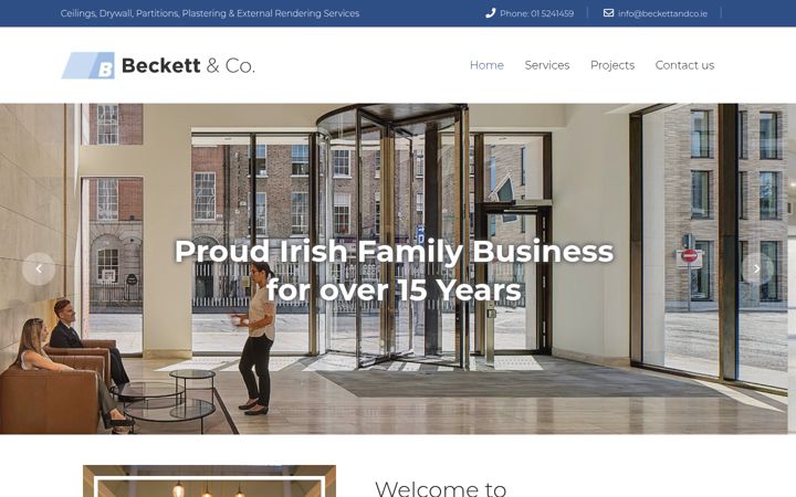 Screenshot of beckettandco.ie