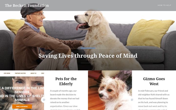 Screenshot of beckettfoundation.org
