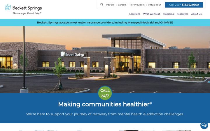Screenshot of beckettsprings.com