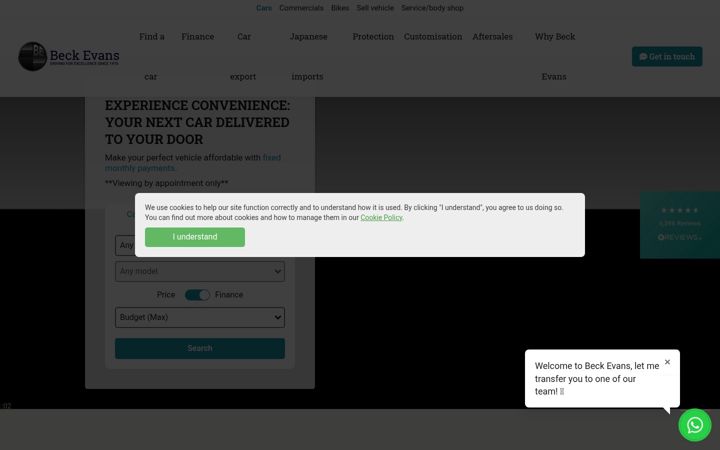 Screenshot of beckevans.co.uk