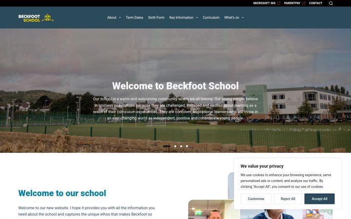 Captura de pantalla de beckfoot.org