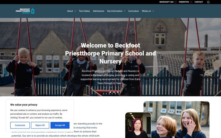 Screenshot of beckfootpriestthorpe.org