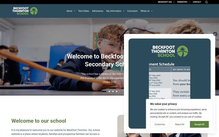 Screenshot of beckfootthornton.org
