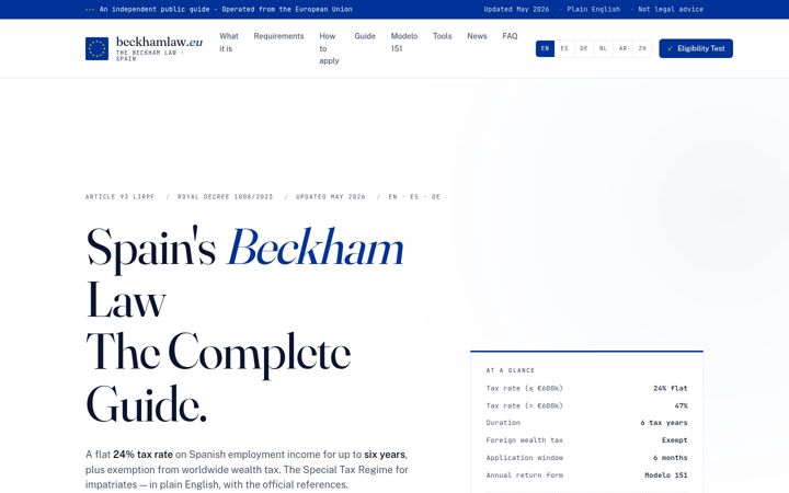 Screenshot of beckhamlaw.eu