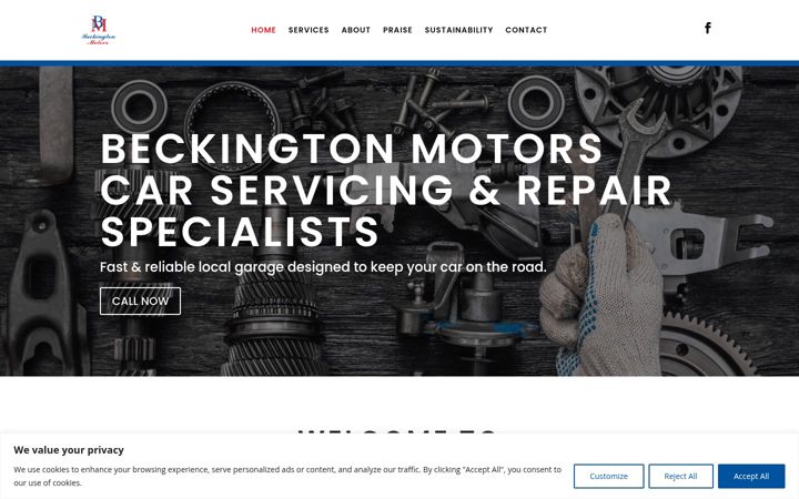 Screenshot of beckingtonmotors.co.uk