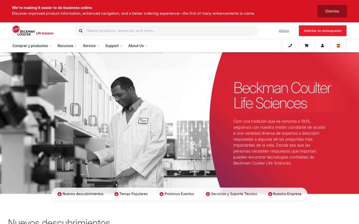 Screenshot of beckman.es