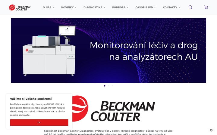 Screenshot of beckmancoulter.cz