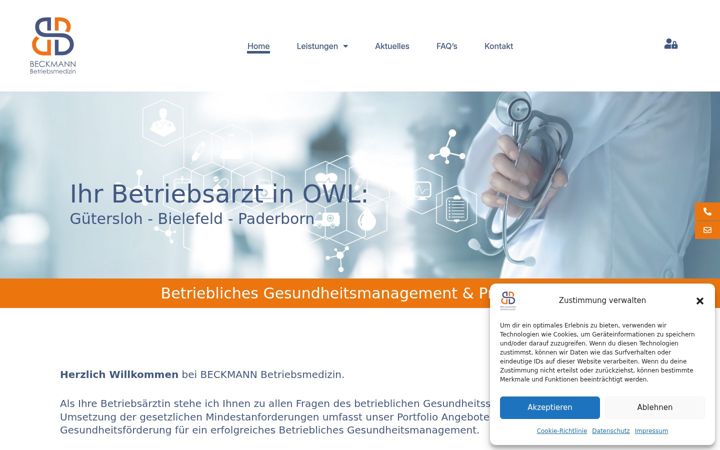 Screenshot of beckmann-betriebsmedizin.de
