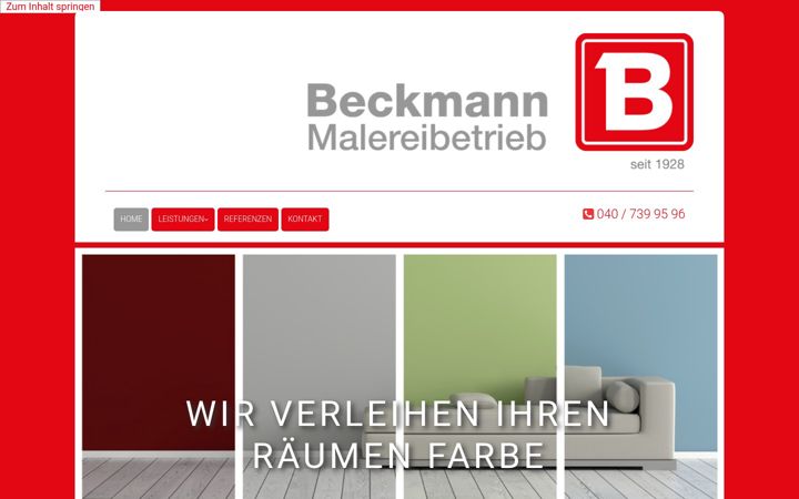 Screenshot di beckmann-maler.de