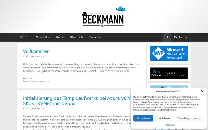 Screenshot of beckmann.ch