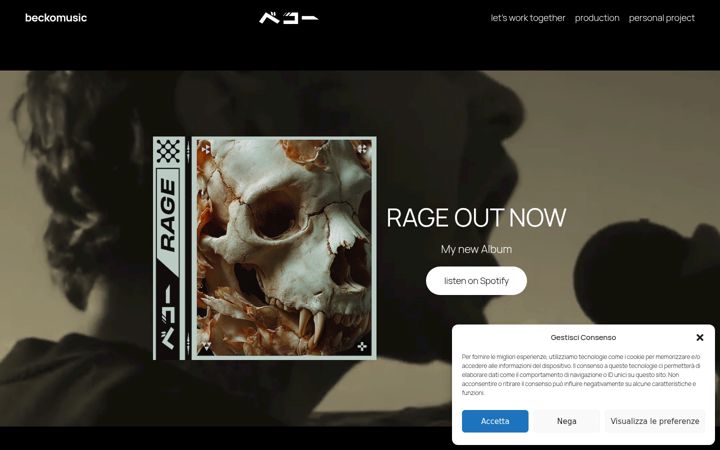 Screenshot of beckomusic.com