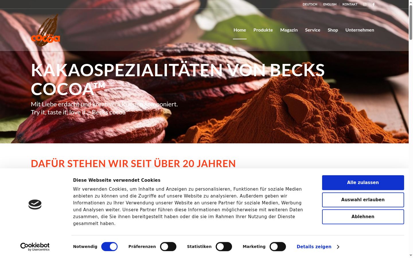 Screenshot van de toestemmingsbanner zoals getoond vóór enige interactie