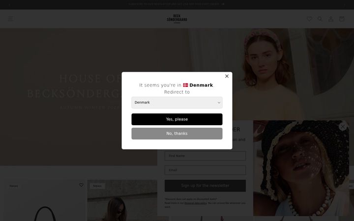 Screenshot of becksondergaard.com