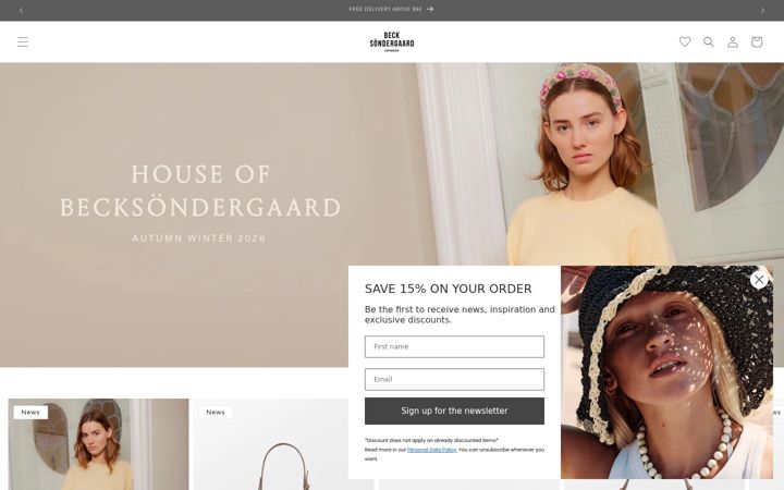 Screenshot of becksondergaard.net