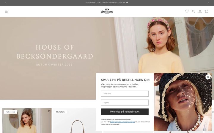 Screenshot of becksondergaard.no