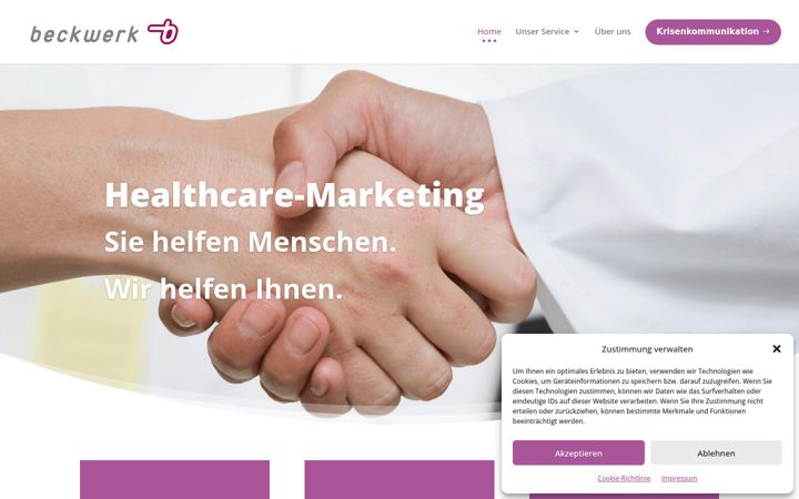 Screenshot of beckwerk.ch