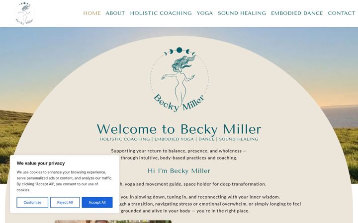 Screenshot von becky-miller.co.uk