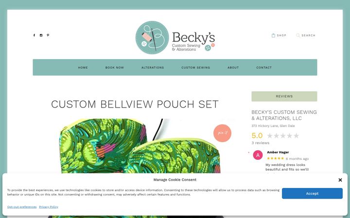 Screenshot of beckysews.com