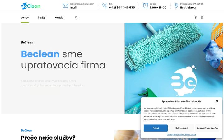 Zrzut ekranu beclean.sk