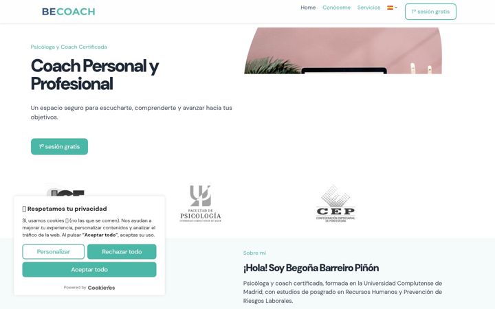 Screenshot of becoach.es
