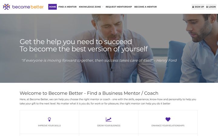 Screenshot von becomebetter.co.uk
