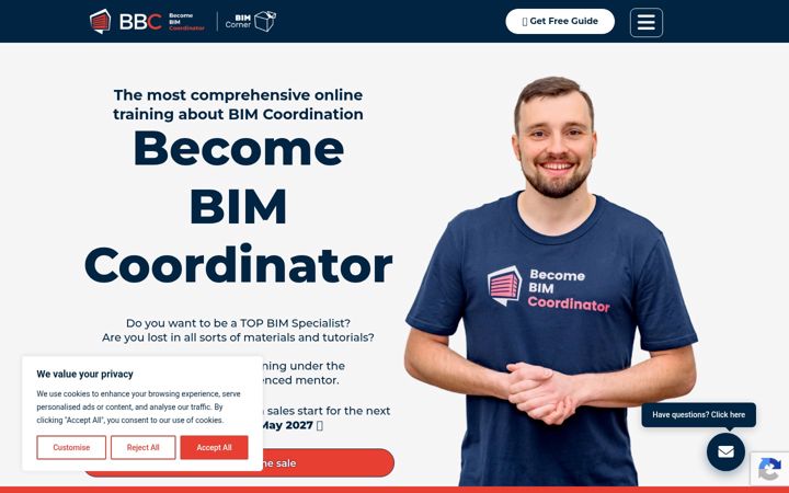 Screenshot of becomebimcoordinator.com