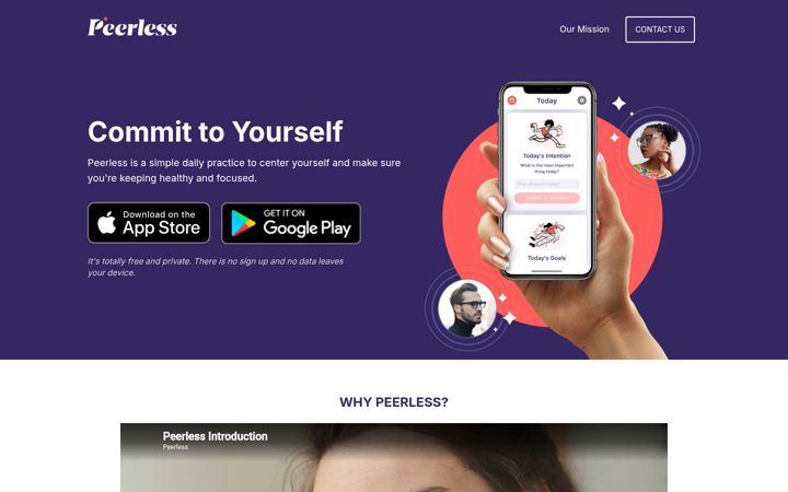 Screenshot of becomepeerless.com