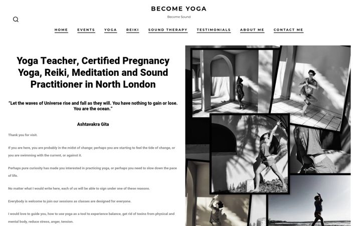 Screenshot of becomeyoga.co.uk