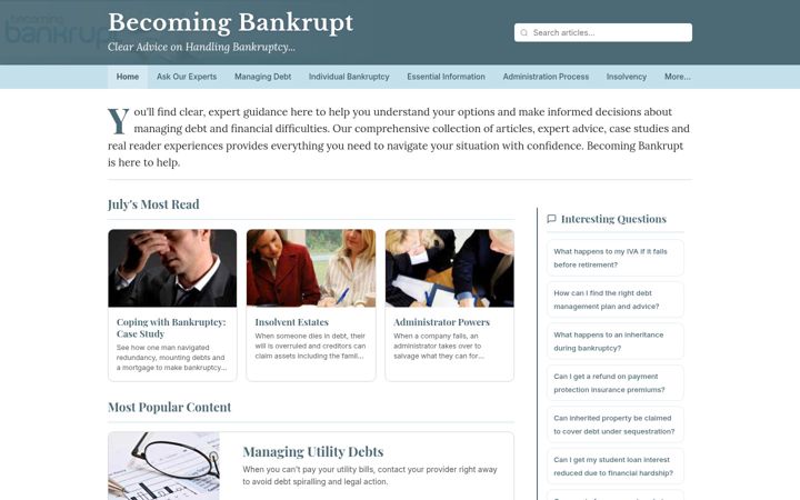 Screenshot of becomingbankrupt.co.uk