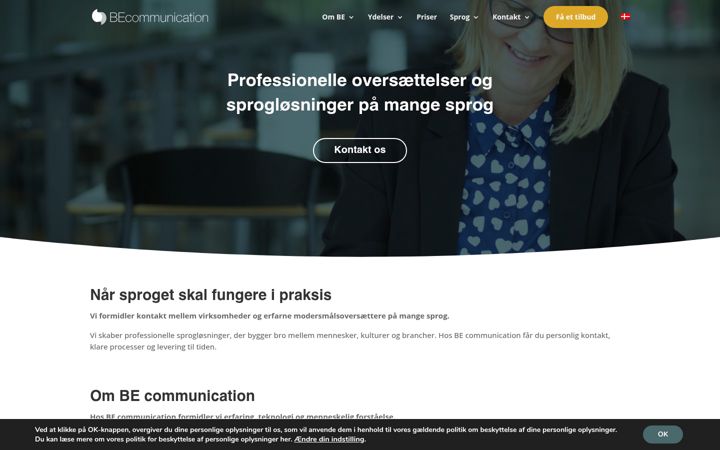 Screenshot of becommunication.dk