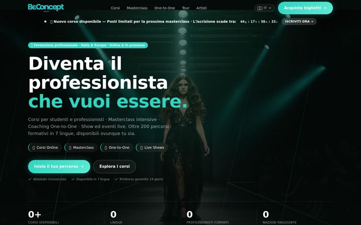 Screenshot of beconceptevents.com
