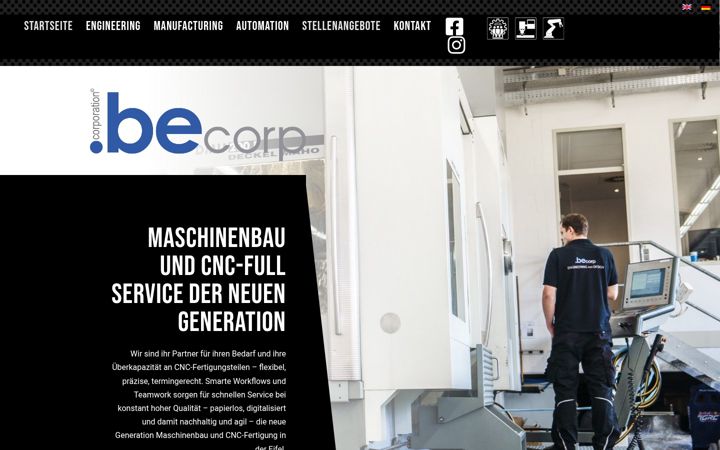 Screenshot του becorp.de