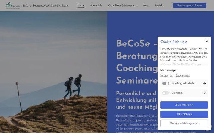 Screenshot of becose.ch