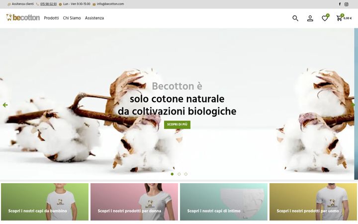 Screenshot of becotton.com