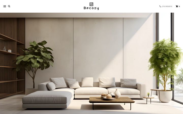 Screenshot of becozy.gr