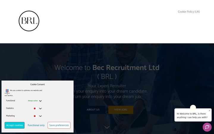 Screenshot of becrecruitment.co.uk