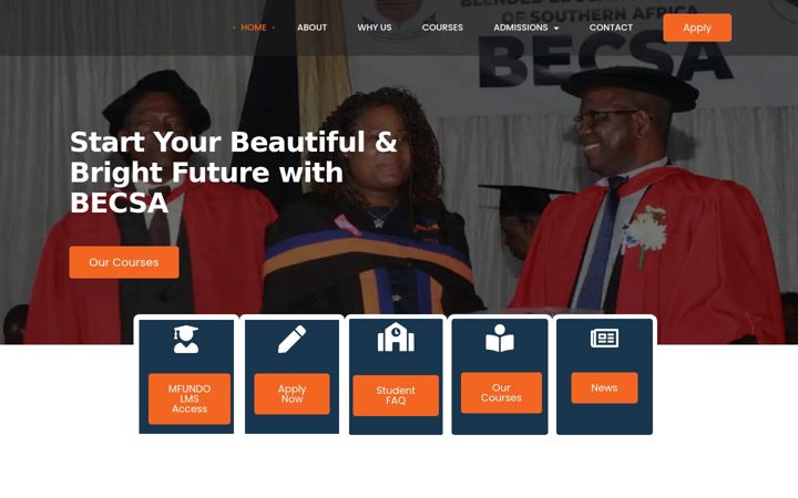 Screenshot of becsa.ac.zw