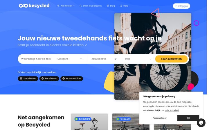 Screenshot of becycled.org