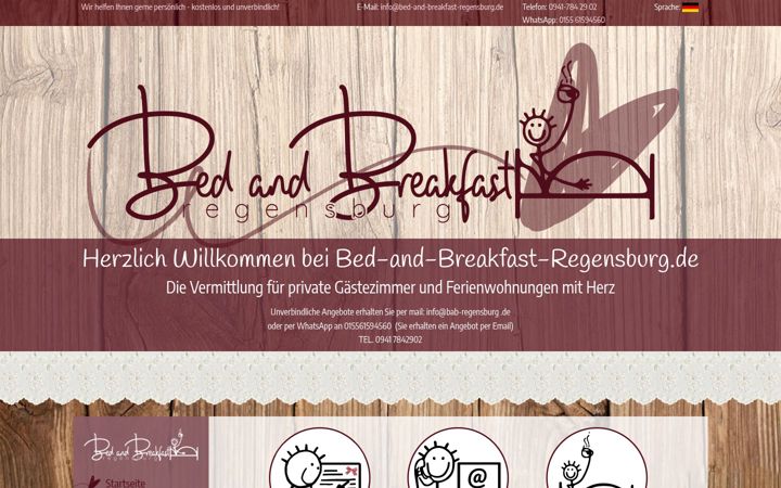 Screenshot of bed-and-breakfast-regensburg.de