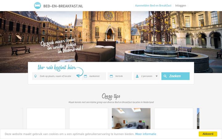 Screenshot of bed-en-breakfast.nl