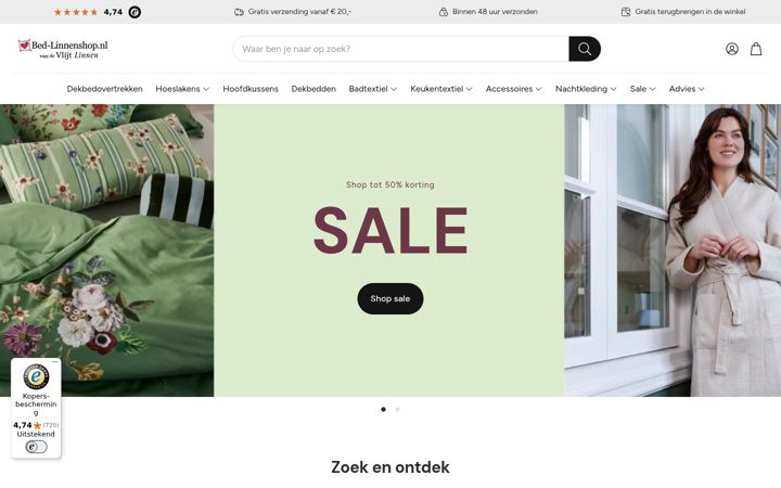 Screenshot of bed-linnenshop.nl