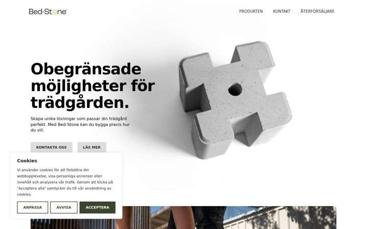 Screenshot of bed-stone.se