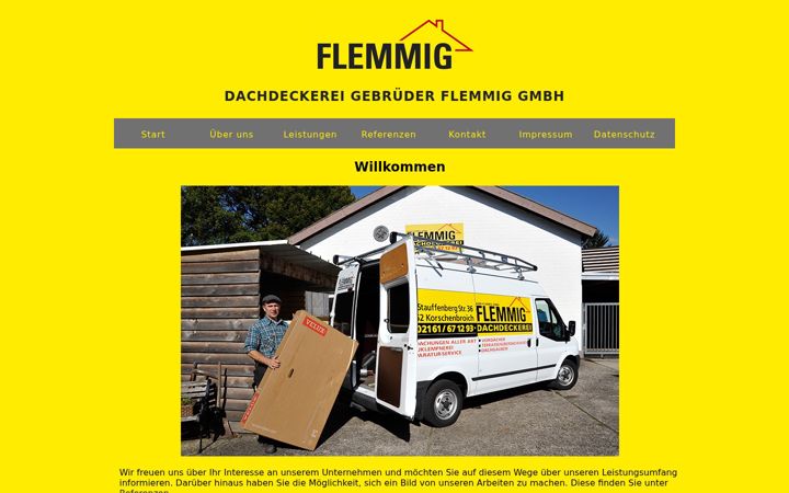 Screenshot of bedachung-flemmig.de