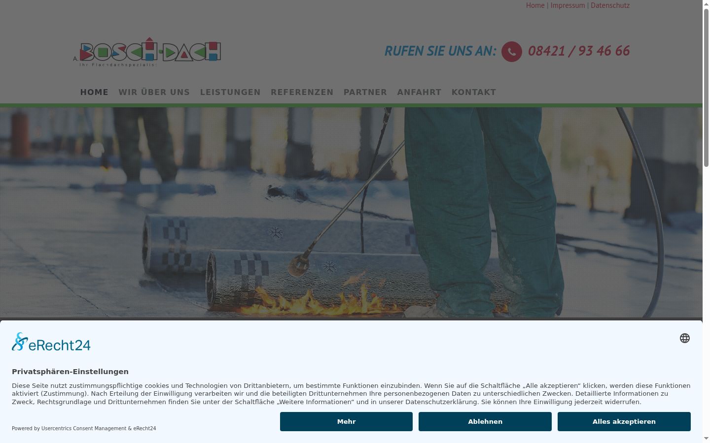 Screenshot του banner συγκατάθεσης που εμφανίστηκε πριν από οποιαδήποτε αλληλεπίδραση