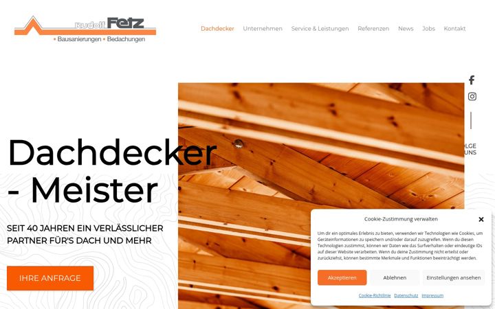 Screenshot of bedachungen-fetz.de