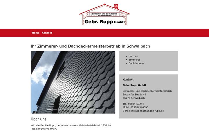 Screenshot of bedachungen-rupp.de